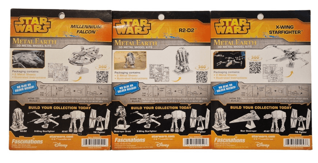 Star Wars 3D metal model kit set