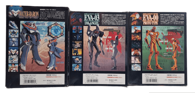 EVANGELION set of 6 model kits made by BAN DAI in 1996