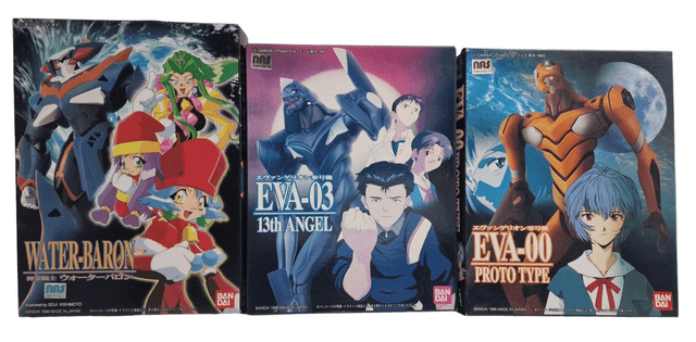EVANGELION set of 6 model kits made by BAN DAI in 1996