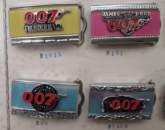 Batman and James Bond children's tiny buckle set made by Champion