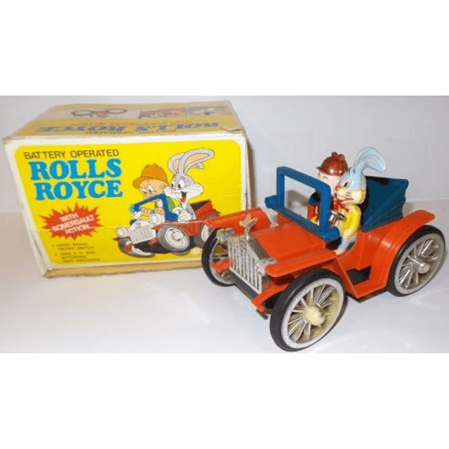 Bugs Bunny and Elmer fudd in Rolls Royce model 