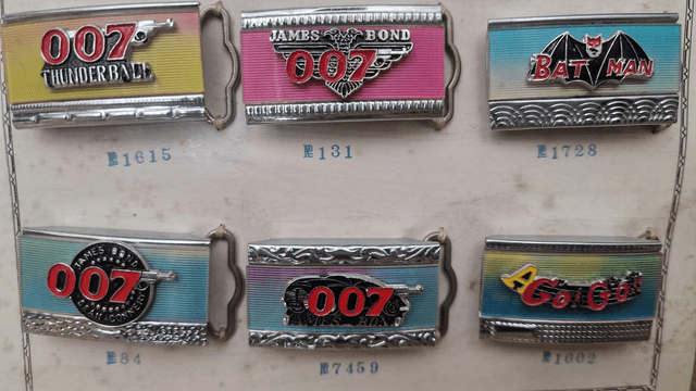 Batman and James Bond children's tiny buckle set made by Champion