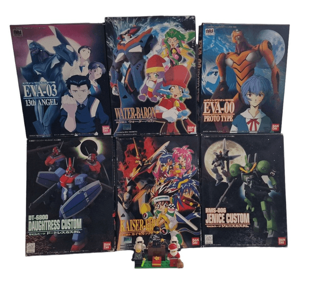 EVANGELION set of 6 model kits made by BAN DAI in 1996