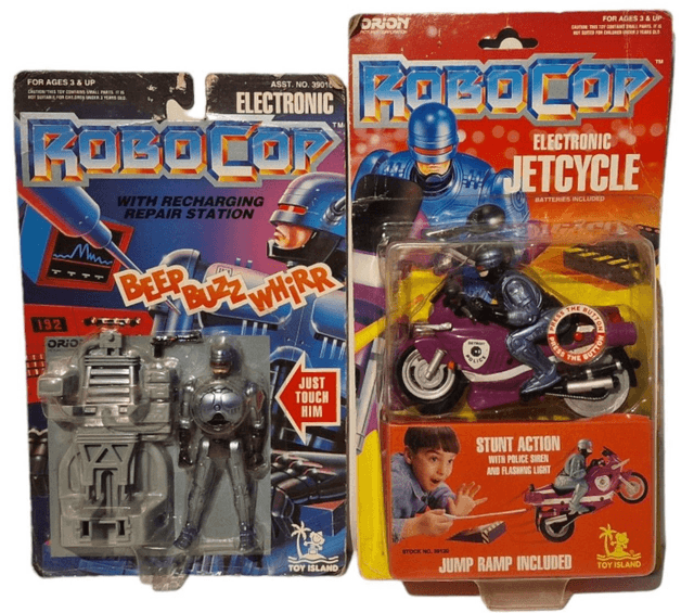 Robocop on Jetcyle, Robocop, ED-209 vs Mr Kinney model / figures bundle