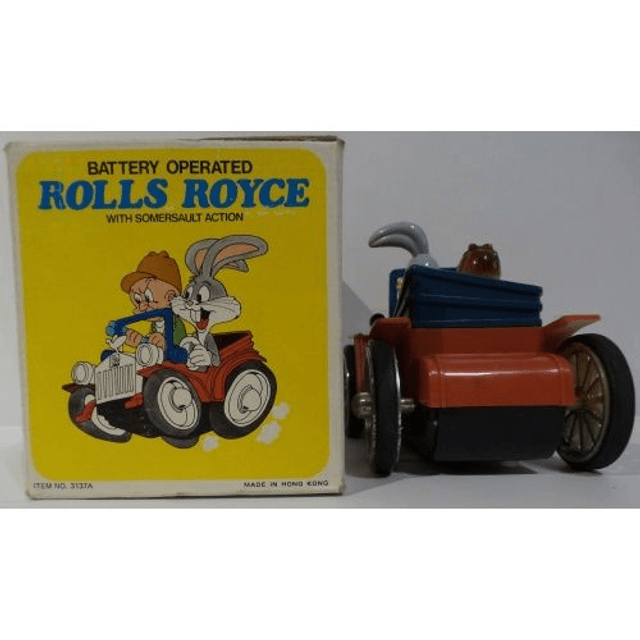 Bugs Bunny and Elmer fudd in Rolls Royce model 