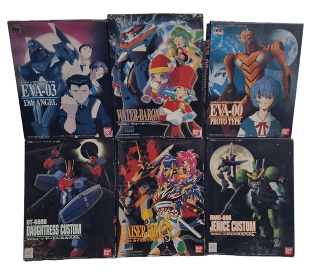 EVANGELION set of 6 model kits made by BAN DAI in 1996
