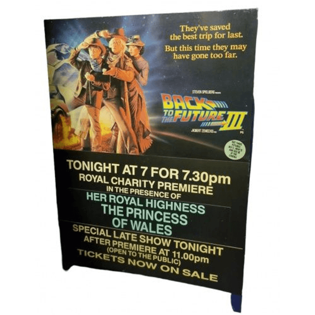 Back to the Future III UK Royal Charity Premiere A-Board 10.07.1990