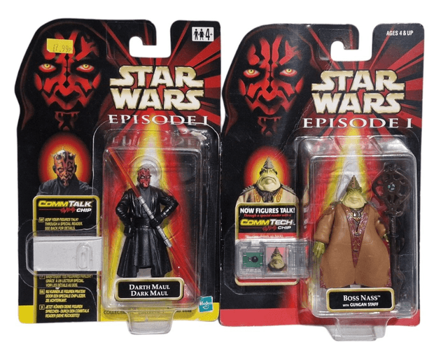 Obi-Wan, Qui-Gon, Anakin Skywalker, Padme, Darth Maul, Boss Nass, figure set