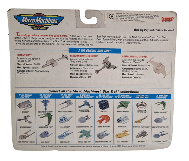 Star Trek TOS Collectible Card Game, Rulebook, 1 pack + MicroMachines set